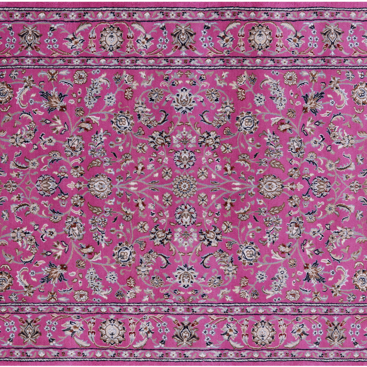 Pink Persian Nain Wool & Silk Handmade Rug 5' 11" X 9' 1" Manhattan Rugs — free download