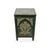 Hand-Painted Green Floral Accent Cabinet - AC1001