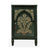 Hand-Painted Green Floral Accent Cabinet - AC1001