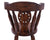 Reclaimed Wood Bar & Counter Stool - Handcarved Back Sunflower - BS113