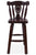 Reclaimed Wood Bar & Counter Stool - Handcarved Back Sunflower - BS113