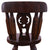 Reclaimed Wood Bar & Counter Stool - Handcarved Back Sunflower - BS222