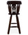 Reclaimed Wood Bar & Counter Stool - Handcarved Back Sunflower - BS222