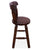 Reclaimed Wood Bar & Counter Stool - Handcarved Back Sunflower - BS222