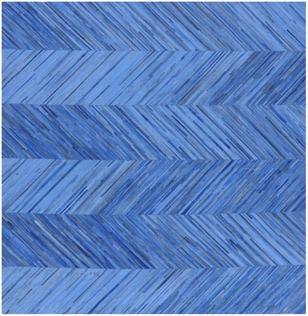 Square Hand Stitched Natural Cowhide Rug - Manhattan Rugs