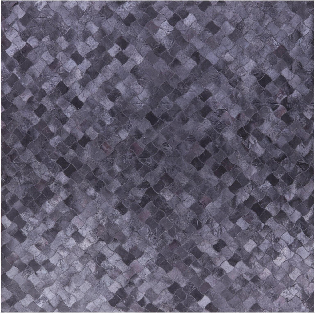 Square Natural Cowhide Hand Stitched Rug - Manhattan Rugs