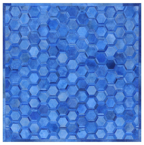 Square Hand Stitched Natural Cowhide Rug - Manhattan Rugs