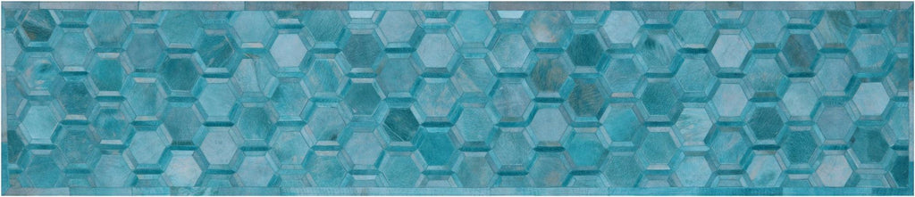 Runner Hand Stitched Natural Cowhide Rug - Manhattan Rugs