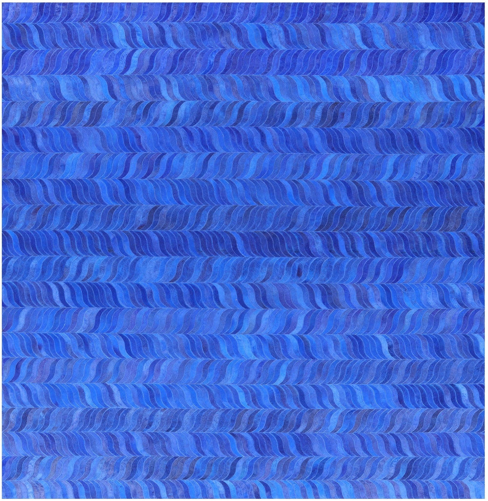 Square Hand Stitched Natural Cowhide Rug - Manhattan Rugs