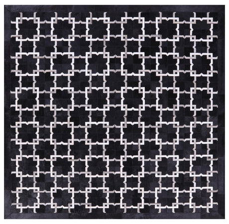 Square Hand Stitched Natural Cowhide Rug - Manhattan Rugs