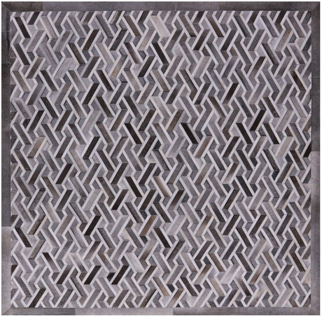 Square Natural Cowhide Hand Stitched Rug - Manhattan Rugs