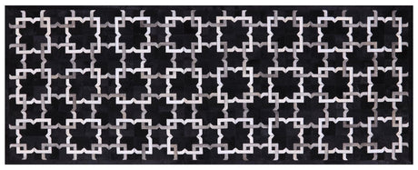 Runner Natural Cowhide Hand Stitched Rug - Manhattan Rugs