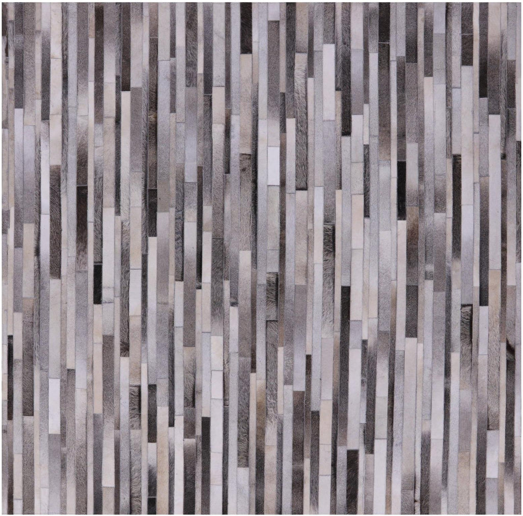 Square Hand Stitched Natural Cowhide Rug - Manhattan Rugs