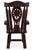 Reclaimed Wood Chair Handcarved Back Sunflower Removable Hair-On Cowhide Pillow - C161-CP