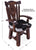Reclaimed Wood Chair Handcarved Back Sunflower Removable Hair-On Cowhide Pillow - C161-CP