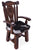 Reclaimed Wood Chair Handcarved Back Sunflower Removable Hair-On Cowhide Pillow - C161-CP