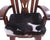 Reclaimed Wood Chair Handcarved Back Sunflower Removable Hair-On Cowhide Pillow - C161-CP