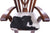 Reclaimed Wood Chair Handcarved Back Sunflower Removable Hair-On Cowhide Pillow - C162-CP