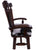 Reclaimed Wood Chair Handcarved Back Sunflower Removable Hair-On Cowhide Pillow - C162-CP