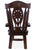 Reclaimed Wood Chair Handcarved Back Sunflower Removable Hair-On Cowhide Pillow - C162-CP