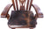 Reclaimed Wood Chair Handcarved Back Sunflower Removable Hair-On Cowhide Pillow - C163-CP