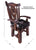 Reclaimed Wood Chair Handcarved Back Sunflower Removable Hair-On Cowhide Pillow - C165-CP