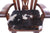 Reclaimed Wood Chair Handcarved Back Sunflower Removable Hair-On Cowhide Pillow - C165-CP