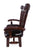 Reclaimed Wood Chair Handcarved Back Sunflower Removable Hair-On Cowhide Pillow - C166-CP