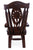 Reclaimed Wood Chair Handcarved Back Sunflower Removable Hair-On Cowhide Pillow - C166-CP
