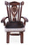 Reclaimed Wood Chair Handcarved Back Sunflower Removable Hair-On Cowhide Pillow - C168-CP