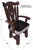 Reclaimed Wood Chair Handcarved Back Sunflower Removable Hair-On Cowhide Pillow - C168-CP