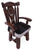 Reclaimed Wood Chair Handcarved Back Sunflower Removable Hair-On Cowhide Pillow - C168-CP