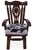 Reclaimed Wood Chair Handcarved Back Sunflower Removable Hair-On Cowhide Pillow - C169-CP
