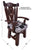 Reclaimed Wood Chair Handcarved Back Sunflower Removable Hair-On Cowhide Pillow - C169-CP