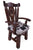 Reclaimed Wood Chair Handcarved Back Sunflower Removable Hair-On Cowhide Pillow - C169-CP