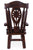 Reclaimed Wood Chair Handcarved Back Sunflower Removable Hair-On Cowhide Pillow - C169-CP