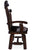 Reclaimed Wood Chair Handcarved Back Sunflower Removable Hair-On Cowhide Pillow - C172-CP