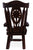 Reclaimed Wood Chair Handcarved Back Sunflower Removable Hair-On Cowhide Pillow - C172-CP