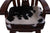 Reclaimed Wood Chair Handcarved Back Sunflower Removable Hair-On Cowhide Pillow - C172-CP