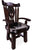 Reclaimed Wood Chair Handcarved Back Sunflower Removable Hair-On Cowhide Pillow - C172-CP