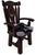 Reclaimed Wood Chair Handcarved Back Sunflower Removable Hair-On Cowhide Pillow - C173-CP
