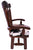 Reclaimed Wood Chair Handcarved Back Sunflower Removable Hair-On Cowhide Pillow - C174-CP