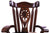 Reclaimed Wood Chair Handcarved Back Sunflower Removable Hair-On Cowhide Pillow - C174-CP