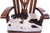 Reclaimed Wood Chair Handcarved Back Sunflower Removable Hair-On Cowhide Pillow - C174-CP