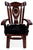 Reclaimed Wood Chair Handcarved Back Sunflower Removable Hair-On Cowhide Pillow - C175-CP