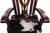 Reclaimed Wood Chair Handcarved Back Sunflower Removable Hair-On Cowhide Pillow - C176-CP