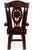 Reclaimed Wood Chair Handcarved Back Sunflower Removable Hair-On Cowhide Pillow - C176-CP