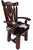 Reclaimed Wood Chair Handcarved Back Sunflower Removable Hair-On Cowhide Pillow - C176-CP