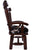 Reclaimed Wood Chair Handcarved Back Sunflower Removable Hair-On Cowhide Pillow - C176-CP