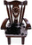Reclaimed Wood Chair Handcarved Back Sunflower Removable Hair-On Cowhide Pillow - C177-CP